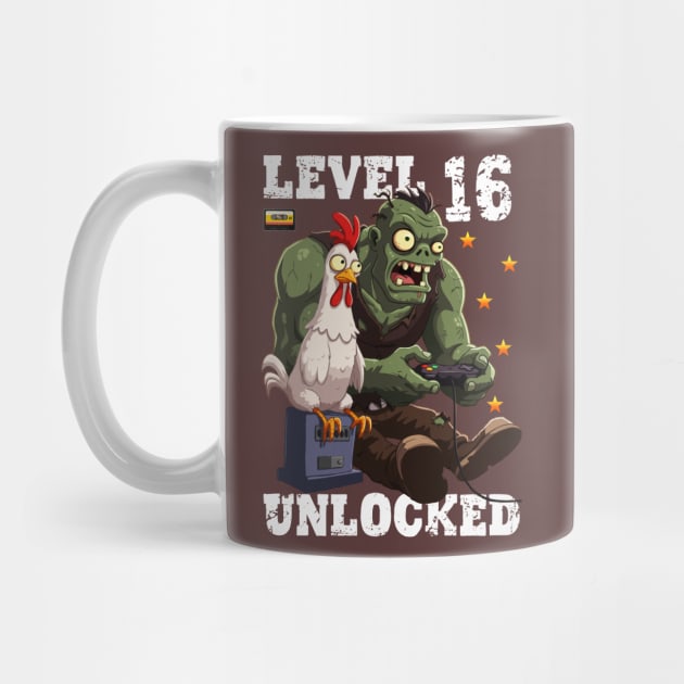 Level 16 Unlocked, Birthday - Zombie And Chicken by Megadorim